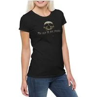 Urban Backwoods Print-Shirt Too Old To Die Young Damen T-Shirt Biker Club MC Rocker Adler Eagle (1-tlg) Criminal Gangster Outlaw Skull