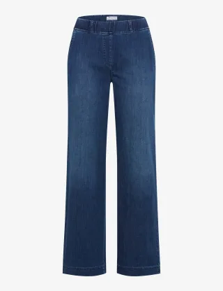 Raphaela by Brax Damen Marlenehose Style PAM FLARED STONED SLIGHTLY USED, denim blau, Gr. 34