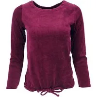Guru-Shop Longsleeve Nicki-Pullover, weiches Samtshirt, Langarmshirt..