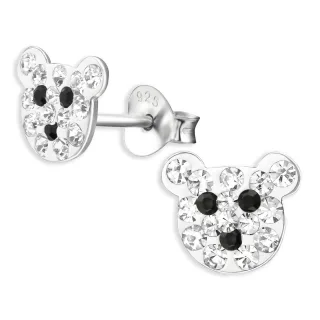 B?ren Kinder Ohrringe aus 925 Silber