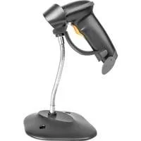 2D Bluetooth Barcode Scanner, Barcode-Scanner schwarz, Akkubetrieb, mit Halterung, QR-Code kompatibel