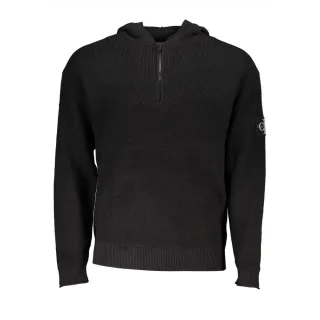 Halbzip Strickpullover mit Kapuze
