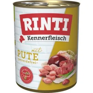 RINTI Kennerfleisch Nassfutter Hund, Adult, Dose, Pute 12x800 g