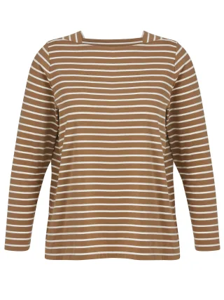 VIA APPIA DUE - T-Shirt Karree 1/1 Arm camel/creme - Gr. - 52