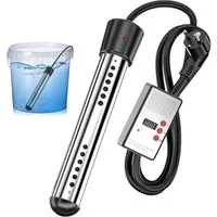 Ophy Tauchsieder 3000 W Tauchsieder – tragbarer elektrischer Warmwasserbereiter, mit Edelstahlschutz – Timer & automatische Abschaltung