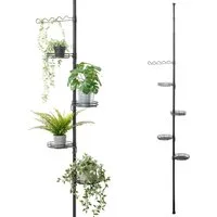 bremermann Blumenständer Teleskop-Blumenregal mit 4 Ablagen, Blumentreppe höhenverstellbar