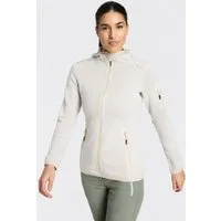 CMP Strickfleecejacke KNITTED MELANGE HOODY WOMAN HOODY JACKET mit Reißverschlusstaschen, atmungsaktiv, schnell trocknend