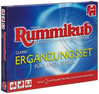 Jumbo Spiele Original Rummikub Ergänzungsset - der Spieleklassiker unter den Gesellschaftsspielen - für 5. und 6. Spieler- für Erwachsene und Kinder ab 7 Jahren