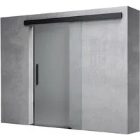 Mai & Mai Glasschiebetür Schiebetür Schwebetür Satiniert 8mm ESG 15mm Wandabstand A14