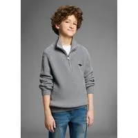 KangaROOS Strickpullover Troyer, Pullover mit Zipper Troyer, warmer Pullover
