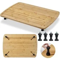 GarveeMore Schneidebrett 76 x 51 cm Extra große Arbeitsplatte Schneidbrett mit Rilen & Bein