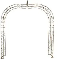 ESTEXO Rankgitter Torbogen Rosenbogen Edelrost 240 cm Rankhilfe Kletterhilfe Rosenspal