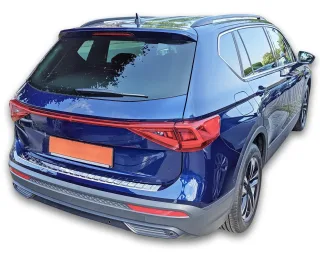 Edelstahl Ladekantenschutz Chrom Stoßstange Schutz Abdeckung mit Abkantung für Seat Tarraco Typ KN ab 2018-