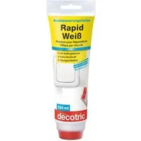 decotric® Wand- und Deckenfarbe Rapid-Weiß Ausbesserungsfarbe mit Auftragsbürste 250 ml