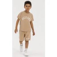 MINOTI Sweatanzug Set aus bedrucktem T-Shirt und Shorts (9m-8y)