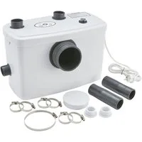 Arebos Hebeanlage Abwasser, 600 W, für WC, Dusche, Waschbecken, 100 l/min, weiß, Max. Förderhöhe: 7 m,Sonstige Zuläufe: 40 mm, Abgangsleitung: 40 mm