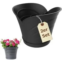 GarPet Blumentopf Blumentopf für Regenrohr Fallrohr Blumentopf Pflanzengefäß Regenrinne