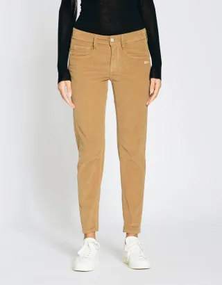 GANG Damen Hosen 94AMELIE CROPPED - relaxed fit Hose chestnut