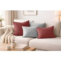 Amilian Dekokissen - Kissen Set 4er - Sofakissen mit Füllung 2x 50x50 + 2x 35x45cm, (4 Stück) Kuschelkissen - Zierkissen mit Kissenfüllung - Couchkissen