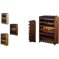 Modo24 Weinregal Flaschenregal Holzregal Flaschenständer Varianten 6 bis 91 Flaschen, (RW31) Getränkeregal, 3 Farben, FSC Holz Nachhaltig