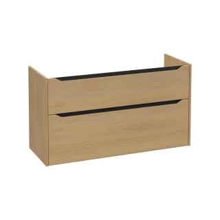 VitrA New Integra Square Waschtischunterschrank mit 2 Vollauszügen 117 x 45 x 65 cm Gold,80267 80267