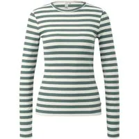 QS Langarmshirt T-Shirt Geripptes Longsleeve im Slim Fit