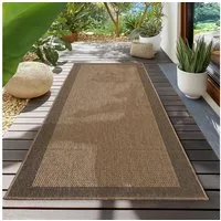 Teppium Teppich Natürlicher Jute-Optik Outdoor-Stil, Rechteckig, Höhe: 5 mm, Indoor Outdoor Teppich Wetterfest 3D Optik Wohnzimmer Küchen Terrasse