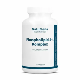 NatuGena Phospholipid 4+1 Komplex | 150 Kapseln | mit 5 Phospholipiden | liposomale Formulierung | vegan
