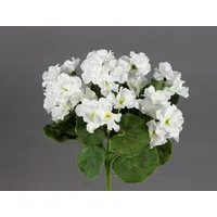 Kunstblume Künstliche Geranie ZF Kunstpflanzen künstliche Blumen Pflanzen Pelargonium, Seidenblumen Roß, Höhe 26 cm, Weiß