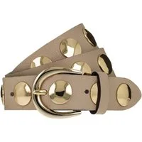 b.belt Ledergürtel Gold Leather Belt