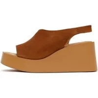 Derimod Keilabsatz-Sandalen aus Veloursleder Sandale Wildleder-Obermaterial, Lederfutter, TPU-Sohle, Keilabsatz