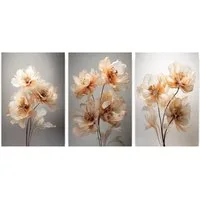 Wallarena Poster Natur - Mehrfarbig - Modern - Vlies - Wohnzimmer, Blumen (3 St)