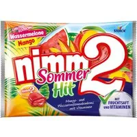 NIMM2 Süßigkeit, nimm2 Sommer Hit Fruchtbonbons Wassermelone Mangogeschmack 300g