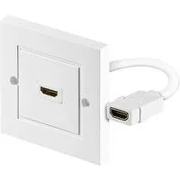 HDMI-Wanddose, Unterputz, Anschlussdose weiß