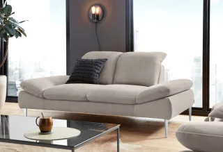 W.SCHILLIG 2-Sitzer "enjoy&MORE" mit Sitztiefenverstellung, Füße Chrom glänzend, Breite 202 cm