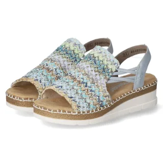 Rieker Sandalen - Gr. 37 - Mehrfarbig - Textil & Synthetik