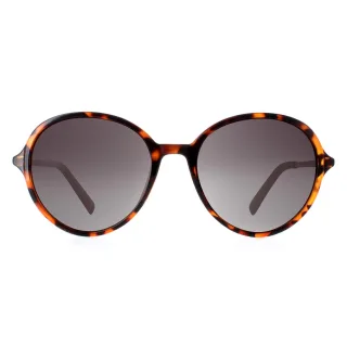 INVU Round Womens Demi Tortoise Braun Gold Grau Polarisiert B2135