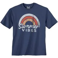Calm Beach Print-Shirt Calm Beach Übergrößen T-Shirt denimblau Summer Vibes