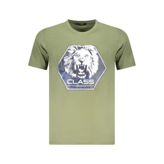 Cavalli Class Verde Baumwolle Herren T-Shirt