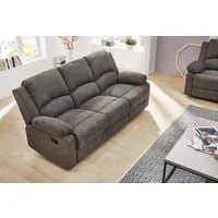 Jockenhöfer Gruppe 3-Sitzer Dakota, B: 204 cm, mit Relax- & Liegefunktion, Taschenfederkern-Polsterung