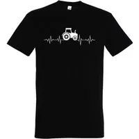 Youth Designz T-Shirt Heartbeat Traktor Herren Print Shirt Statement Geschenk für Männer mit trendigem Frontprint