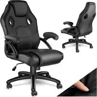 tectake Gaming-Stuhl Bürostuhl (Set, 1 St), Textileinlagen gegen Schwitzen