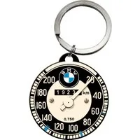 Nostalgic-Art Schlüsselanhänger mit Gravur Edelstahl Schlüsselanhänger - Ø 4cm - BMW Tachometer