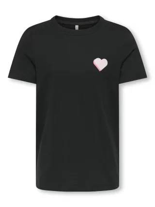 KIDS ONLY - KOGSENNA LIFE S/S LOVE TOP CS JRS black - Gr. - 128