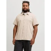 Jack & Jones PlusSize Kurzarmhemd JORRIVIERA TEXTURE SHIRT SS PLS mit Knopfleiste