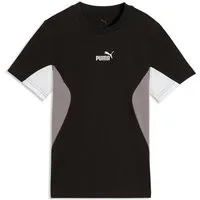 PUMA T-Shirt ESS BLOCK TEE B Kurzarm, Rundhalsausschnitt, ohne Kapuze