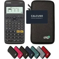 CASIO Taschenrechner fx-82DE X ClassWiz inkl. WYNGS Schutztasche Dunkelgrau