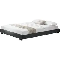 Corium Polsterbett, »Masari« Modernes Bett 140x200cm mit Lattenrost schwarz Kunstleder