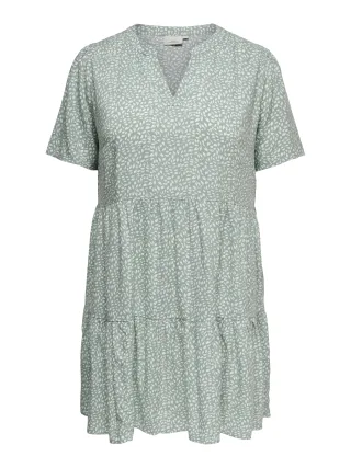ONLY CARMAKOMA - CARZALLY S/S THEA TUNIC DRESS NOOS Chinois Green - Gr. - 54