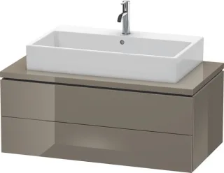 Duravit L-Cube Konsolenwaschtischunterbau wandhängend Flanell Grau Hochglanz 1020x547x400 mm - LC581 LC581908989